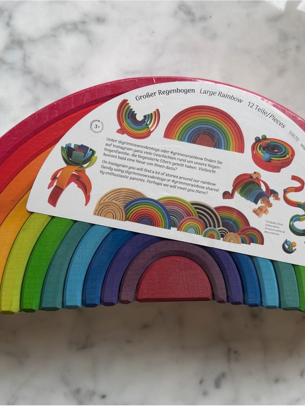 Wooden Rainbow Stacking Toy - Multicolor